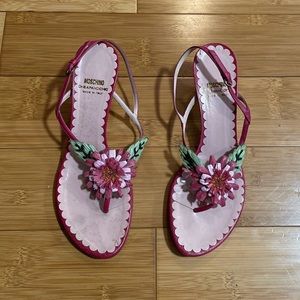 Moschino CheapAndChic -Floral Thong Sandals